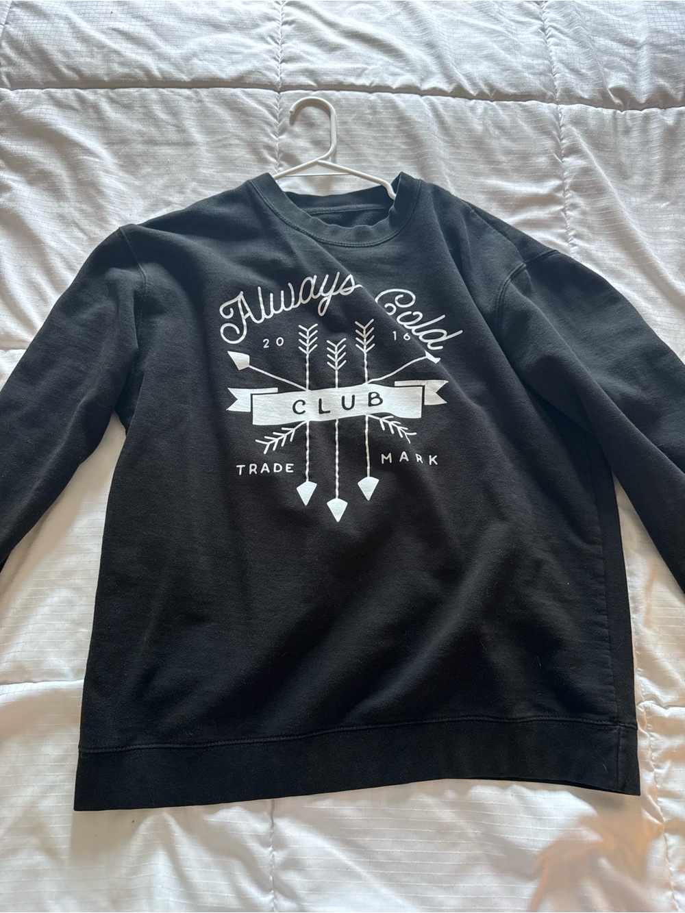 Black Graphic Crewneck Sweater - Always Cold Club